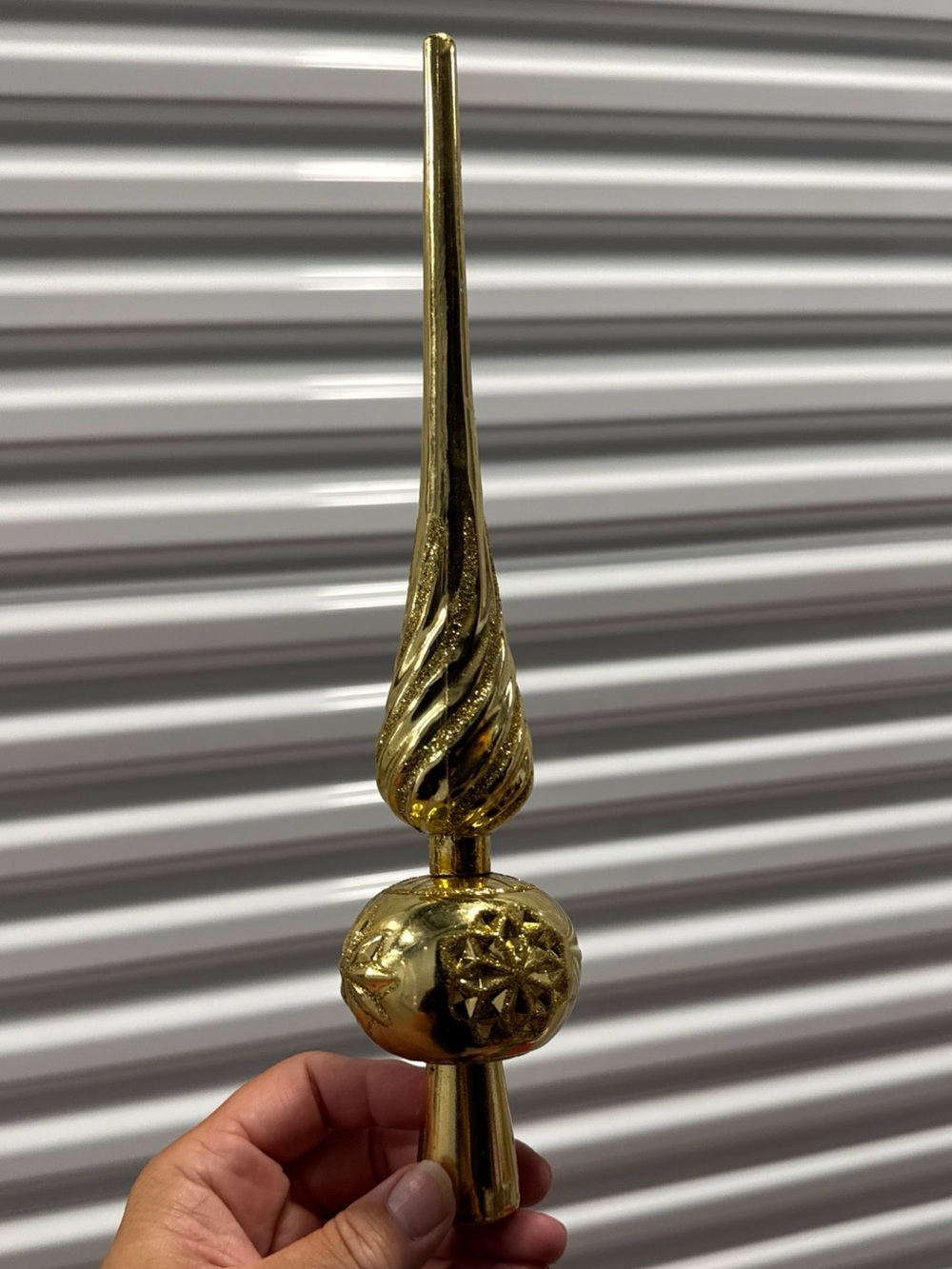 Ornate Gold Tree Topper Finial MCM 12”
